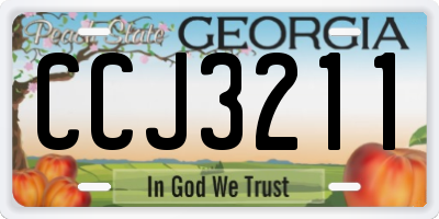 GA license plate CCJ3211