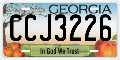 GA license plate CCJ3226