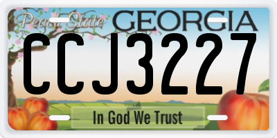 GA license plate CCJ3227