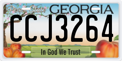 GA license plate CCJ3264