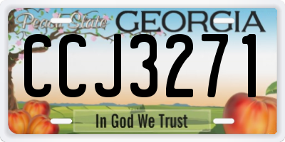 GA license plate CCJ3271