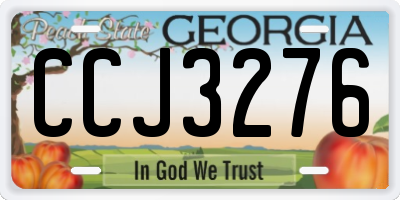 GA license plate CCJ3276