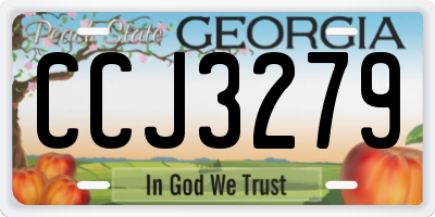 GA license plate CCJ3279