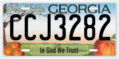 GA license plate CCJ3282