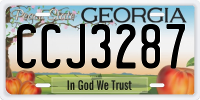 GA license plate CCJ3287