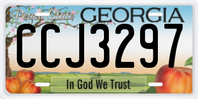 GA license plate CCJ3297