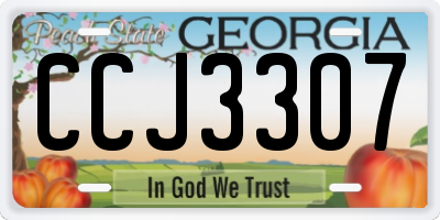 GA license plate CCJ3307