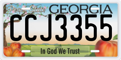 GA license plate CCJ3355