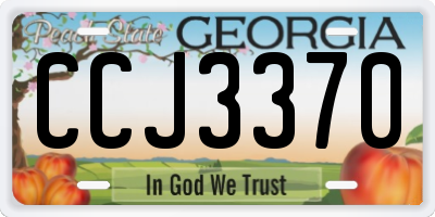 GA license plate CCJ3370