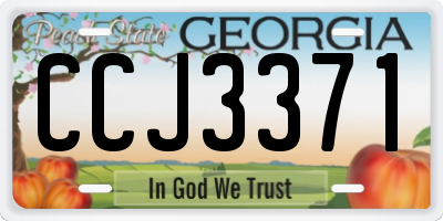 GA license plate CCJ3371