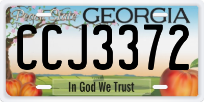 GA license plate CCJ3372