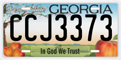 GA license plate CCJ3373