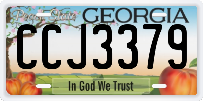 GA license plate CCJ3379