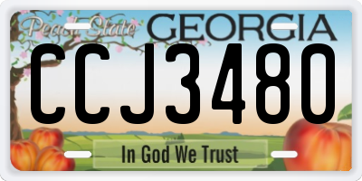 GA license plate CCJ3480