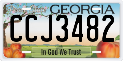 GA license plate CCJ3482