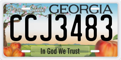 GA license plate CCJ3483