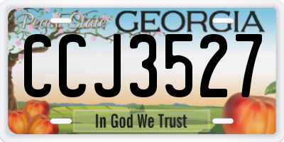 GA license plate CCJ3527