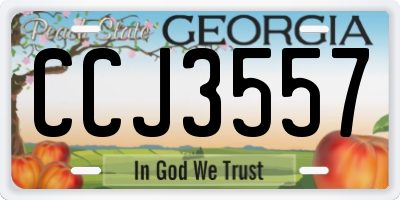GA license plate CCJ3557