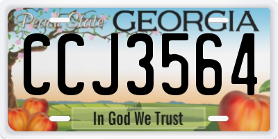 GA license plate CCJ3564