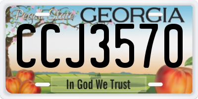 GA license plate CCJ3570