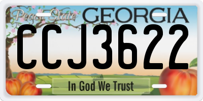 GA license plate CCJ3622