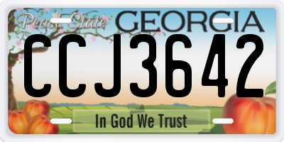 GA license plate CCJ3642