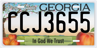 GA license plate CCJ3655