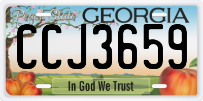 GA license plate CCJ3659