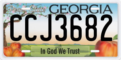 GA license plate CCJ3682