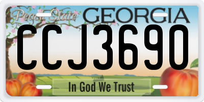 GA license plate CCJ3690