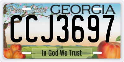 GA license plate CCJ3697