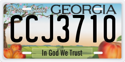 GA license plate CCJ3710