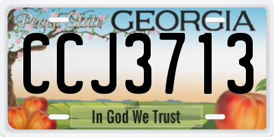 GA license plate CCJ3713