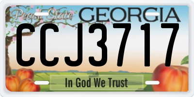 GA license plate CCJ3717