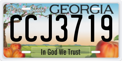 GA license plate CCJ3719