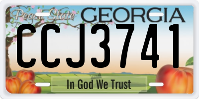 GA license plate CCJ3741