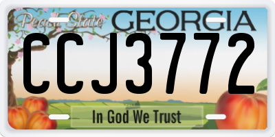 GA license plate CCJ3772