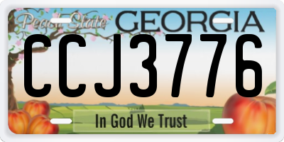 GA license plate CCJ3776