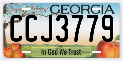 GA license plate CCJ3779