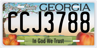 GA license plate CCJ3788