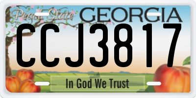 GA license plate CCJ3817
