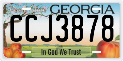 GA license plate CCJ3878