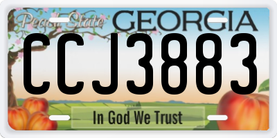 GA license plate CCJ3883