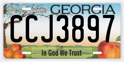 GA license plate CCJ3897