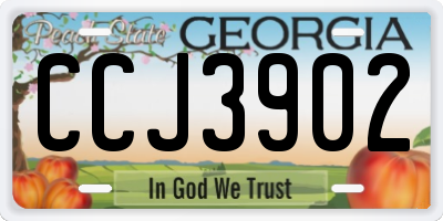GA license plate CCJ3902