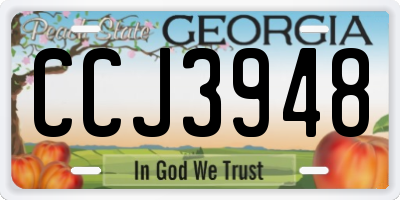 GA license plate CCJ3948