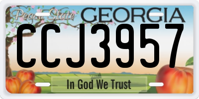 GA license plate CCJ3957