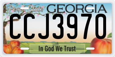 GA license plate CCJ3970