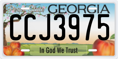 GA license plate CCJ3975