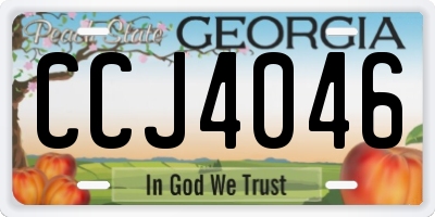 GA license plate CCJ4046